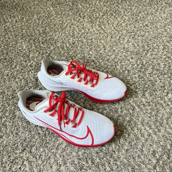 Nike Zoom Pegasus 37 Ohio State Running Shoe Sneakers 9 CZ5385-100 White Red NEW main image 6
